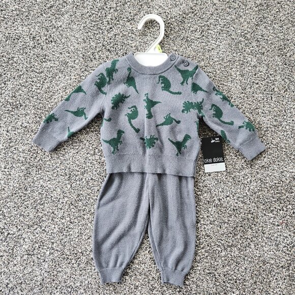 Baby boy bundle 3 mos. 8-12.5lbs. Holiday/Winter 5pcs. okie dokie NWT - Picture 7 of 10